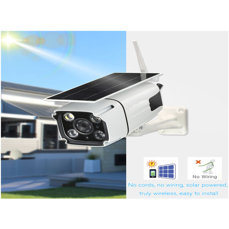 Telecamera Videosorveglianza WI FI Esterno con Pannello Solare IP67 pir 202 AHD