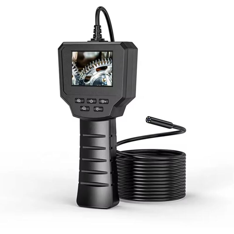 Image of Telecamera di ispezione portatile Endoscopio industriale 1080P HD IPS Schermo da 2,4 pollici, IP68 impermeabile, LED regolabili - Cavo da 10 m