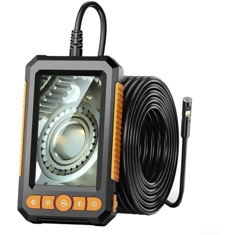 Telecamera di ispezione, telecamera endoscopica 1080P HD con schermo IPS da 4,3", telecamera di ispezione impermeabile, cavo semirigido, endoscopio industriale con 9 LED regolabili, telecamera endosco