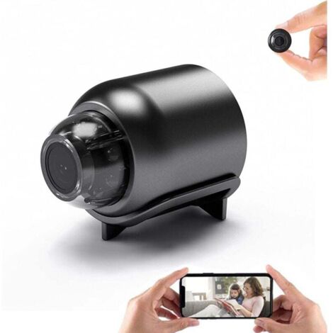 Telecamera di Sorveglianza per Interni, Telecamera Wi-Fi Mini Grandangolare 1920x1080P 140°, Telecamera per Nanny per Sicurezza Domestica Telecamera Spia con Rilevamento di Movimento, Registrazione Al