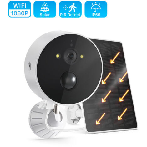 Telecamera di sorveglianza solare da esterno WiFi Full HD 1080P con batteria ricaricabile da 4600 mAh Telecamera IP con rilevamento umano