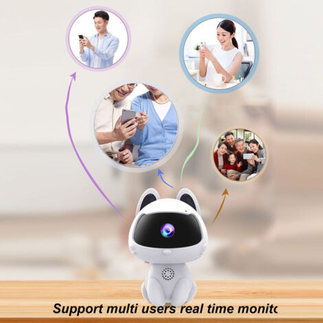 Telecamera di sorveglianza Wi-Fi per interni con rilevamento di persone e audio bidirezionale