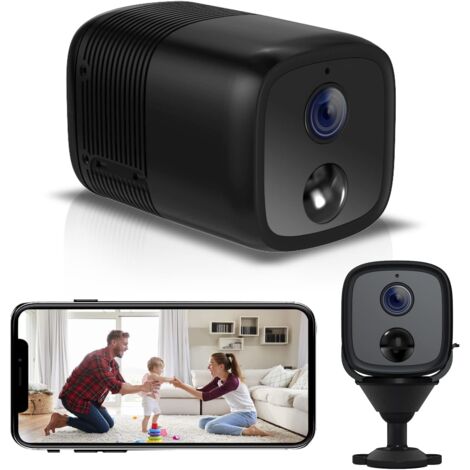 Telecamera di sorveglianza WiFi per interni Telecamera di sorveglianza wireless HD 1080P/2MP Batteria [Aggiornamento 2600mAh] Telecamera per bambini WiFi 2,4 Ghz Rilevamento umano Visione notturna 10 