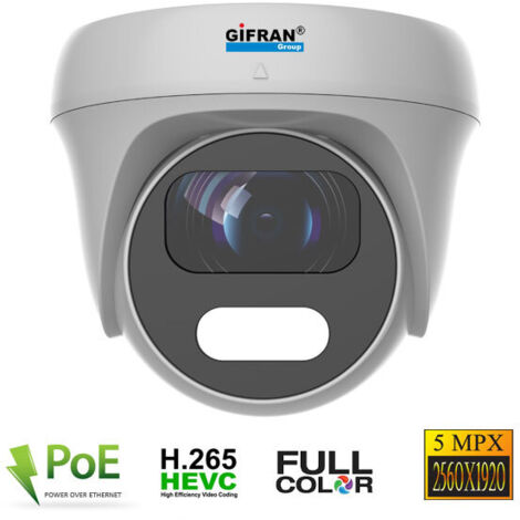 Telecamera Dome POE IP 5MPX grandagolo Full Color