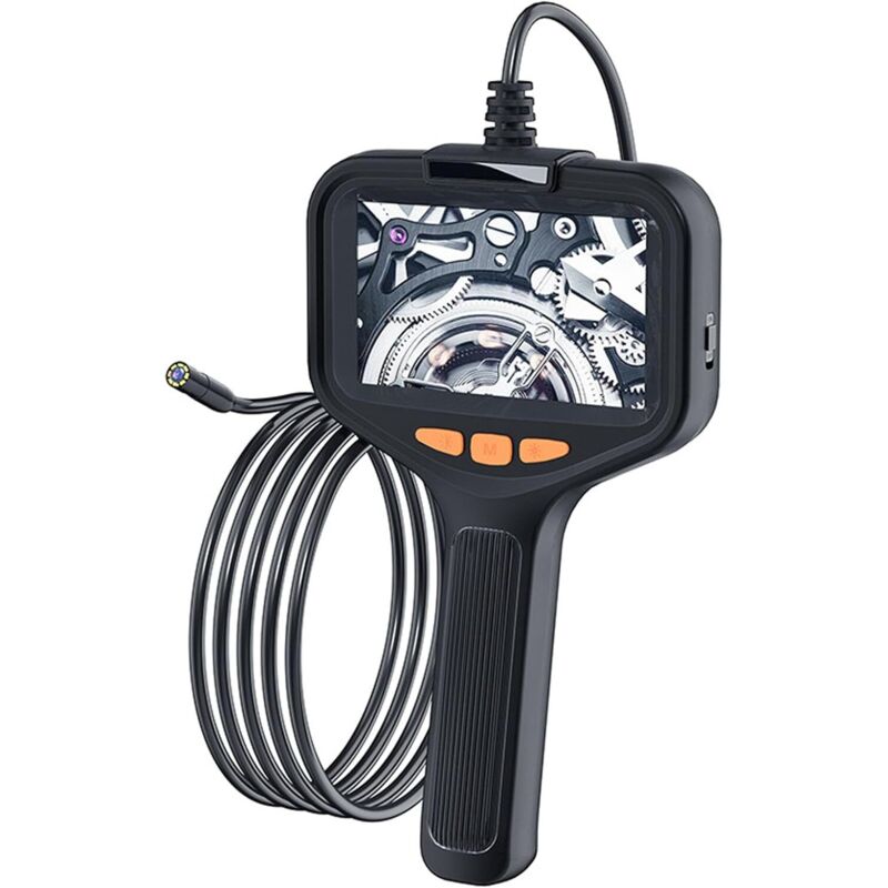 Telecamera endoscopica ad alta definizione con schermo e illuminazione, adatta per la manutenzione e l'ispezione industriale e automobilistica (cavo
