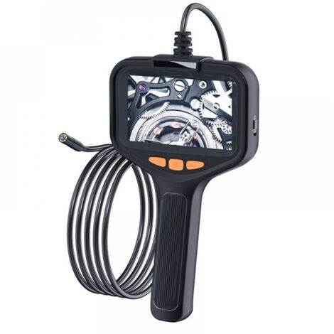 Telecamera endoscopica da 4,3", telecamera per ispezione tubi HD 1080p con 8 LED regolabili, telecamera endoscopica industriale impermeabile IP67, telecamera endoscopica da 5 m, batteria da 2600 mAh