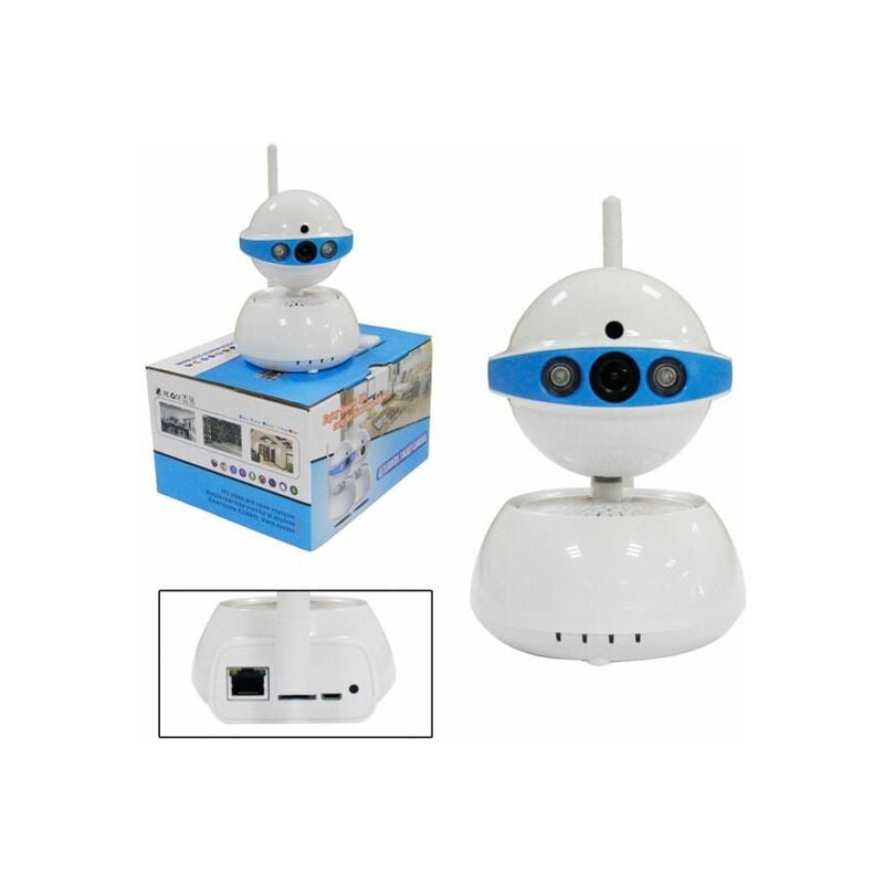 Telecamera Ip Camera Hd 720p Wireless 2 Led Ir Lan Motorizzata Wifi Rete Rj45