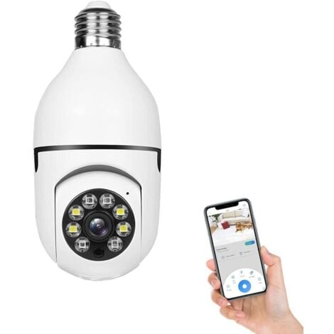 Telecamera Ip Led Lampadina E27 Wifi Smart Cam Videosorveglianza Controllo App