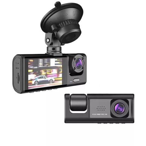 Telecamera Per Auto Dashcam Full Hd Dvr Car Video 3 Cam Da Retromarcia
