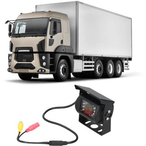 Telecamera posteriore Eosnow a 120° con 18 LED, impermeabile IP68, visione notturna, 12V-24V, universale per auto, camion e autobus.