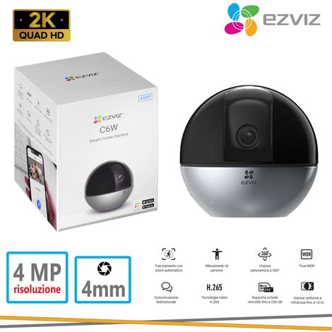 TELECAMERA PT DA INTERNO 2MP WI-FI 2.4 GHZ + ETHERNET EZVIZ