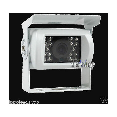 TELECAMERA RETROMARCIA 18 LED INFRAROSSI COLORI CAMPER AUTO 2.8mm 1000TVL