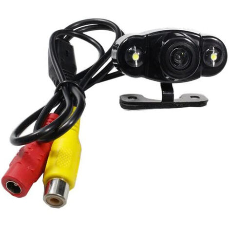 Telecamera retromarcia 2 led a colori infrarossi per auto camper con staffa 15790 con 5 metri di cavo video