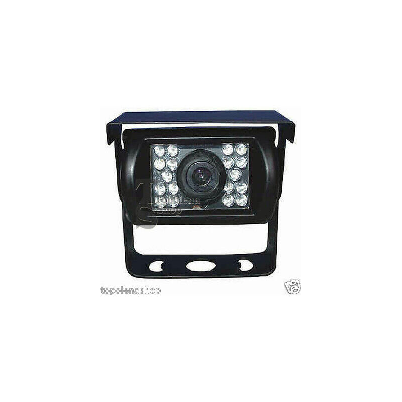Image of Topolenashop - telecamera retromarcia retrocamera 18 led 3,6mm infrarossi colori camper suv -