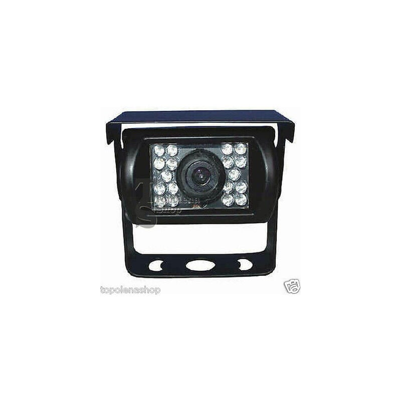 Image of Topolenashop - telecamera retromarcia retrocamera 18 led infrarossi colori camion camper suv -