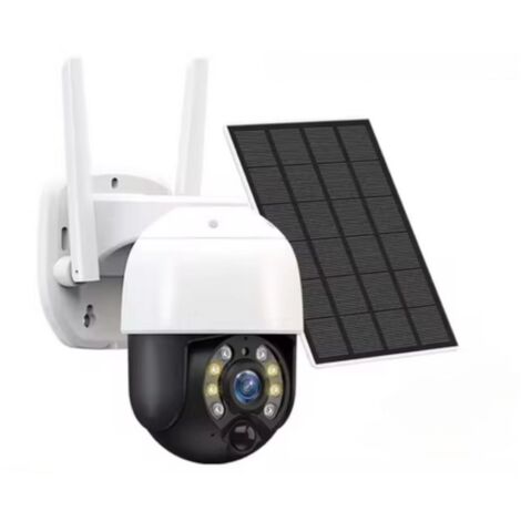 Telecamera Videosorveglianza 3.6mm Pannello Solare WIFI Sicurezza Allarme App