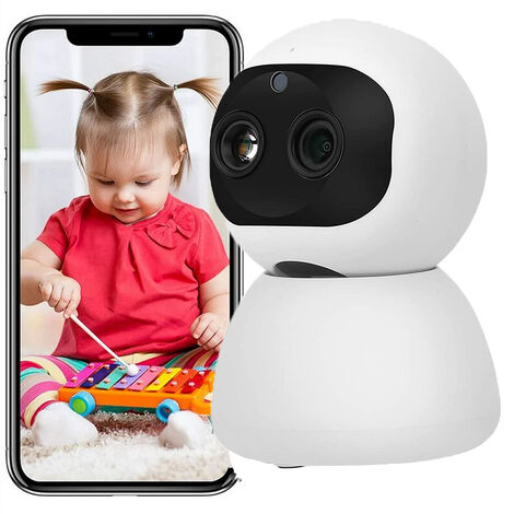 Telecamera Videosorveglianza Inteligente Panoramica Sicurezza Bambini Animali