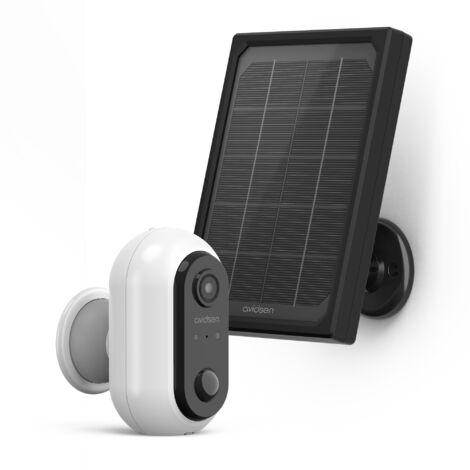 Telecamera Wi-Fi Avidsen HomeCam Battery da esterno con pannello solare e batteria ricaricabile. 100% wireless, audio bidirezionale, IP65, visione notturna, controllo da app.