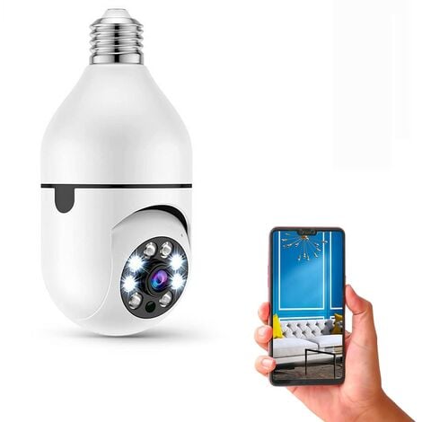 Trade Shop - Telecamera Lampadina Hd 360° Hd Wifi P2p Ir 960p Gestibile Da  App Android