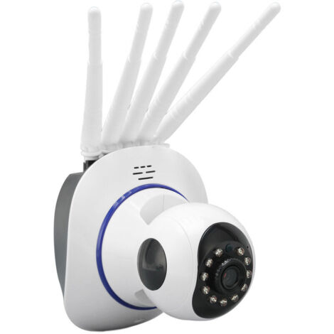 Telecamera Wi-Fi wireless, audio bidirezionale, visione notturna ad alta definizione, per uso interno ed esterno, spina USA, ampia gamma di voltaggio.