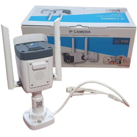 Telecamera WiFi da Interno Esterno Video Sorveglianza Bullet di Sicurezza 3MP Full HD 2304x1296p IP66 Impermeabile 90 gradi