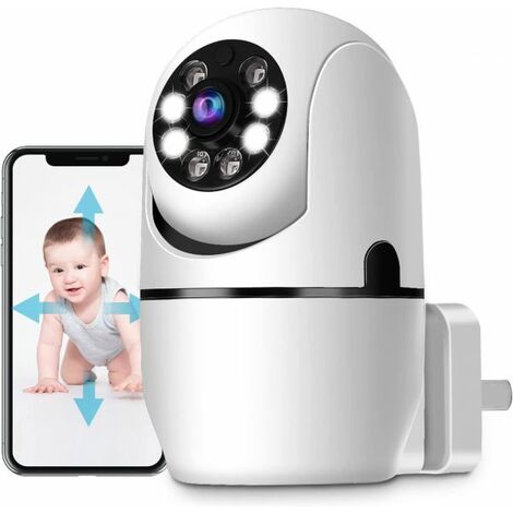 Telecamera  wireless  con spina vista 360°rilevamento movimento tracciamento automatico