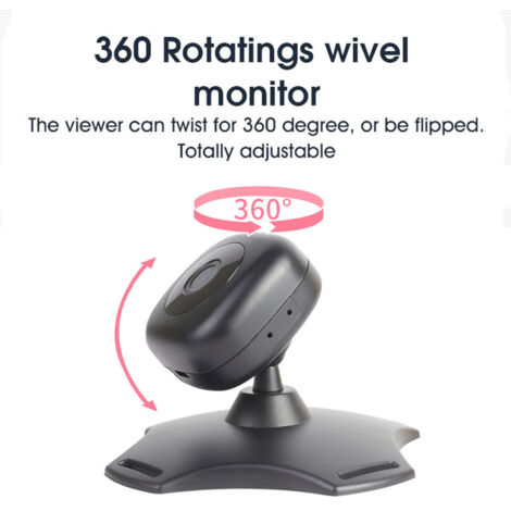 Telecamera wireless per auto per neonati con WiFi per sedile posteriore, visione notturna a 360°, specchietto con alimentazione USB