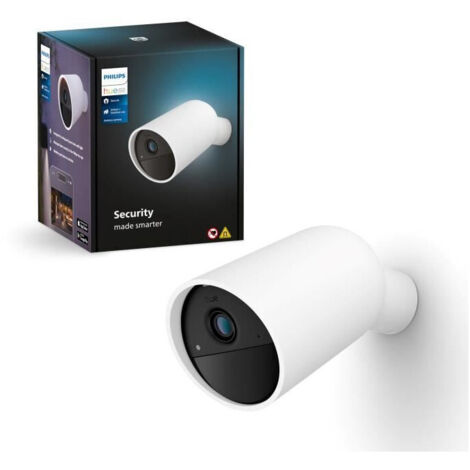 Telecamera wireless - Philips Hue - Secure - HD 1080P - Interno o esterno - Controllo con un'unica app - Bianco