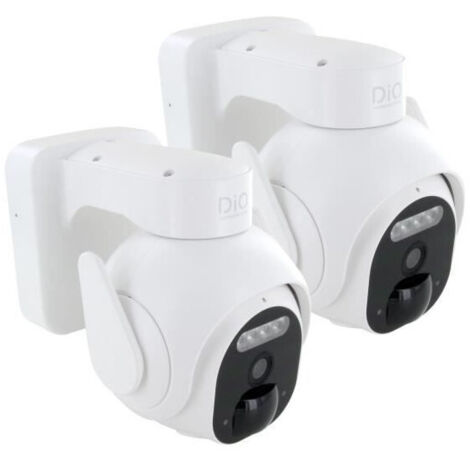 Telecamere esterne - DIO CONNECTED HOME - Set di 2 - Rotative - Batteria - 3MP