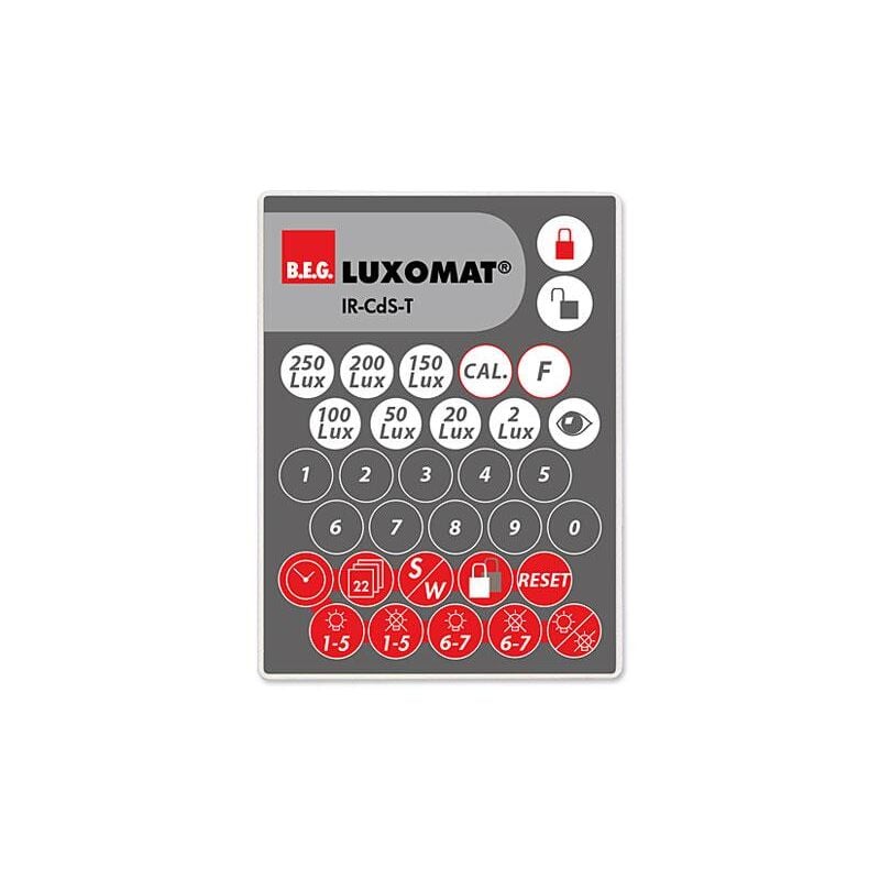 B.e.g - IR-CdS-T télécommande à infrarouge de détecteur crépusculaire Cds-T-SM luxomat 92368