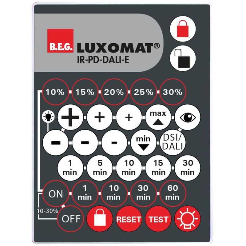 Ir-pd-dali-e télécommande à infrarouge pour pd dali luxomat 92122