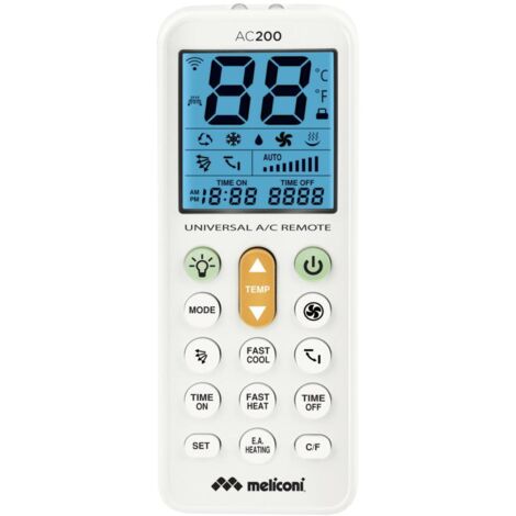 Telecomando climatizzatore Meliconi AC200 bianco 5 cm