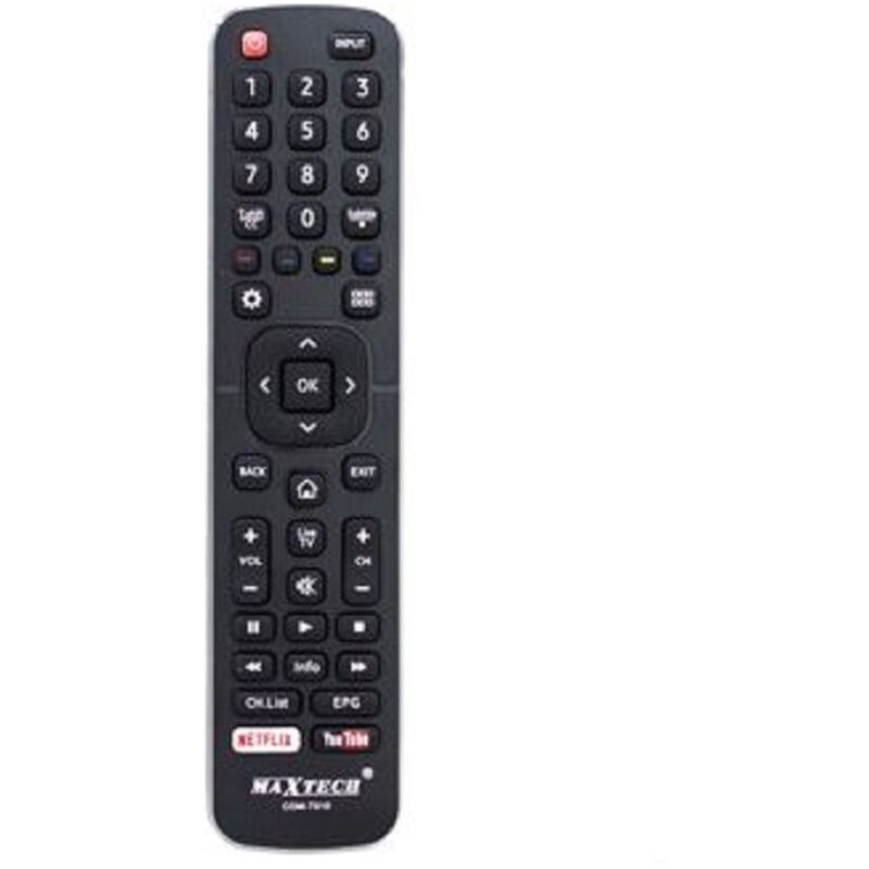 MaxTech - Telecomando Hisense Ricambi Senza Programmazione Lcd Led Serietv Youtube Comt010 -