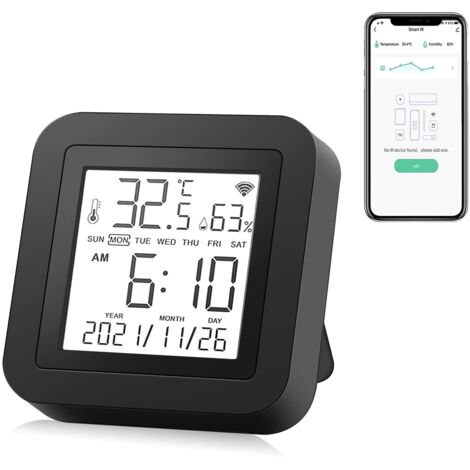 Telecomando IR WiFi intelligente Sensore di temperatura e umidità WIFI Controller IR universale Igrometro per interni Sensore termometro Controllo app compatibile con Alexa Echo per AC, TV, DVD