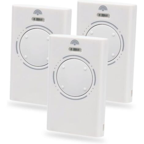 Telecomando per cancello, 3 pezzi 433,92 MHz XT4 SLH Telecomando universale per cancello, telecomando a 4 canali per 433, bianco (include 3 batterie extra)
