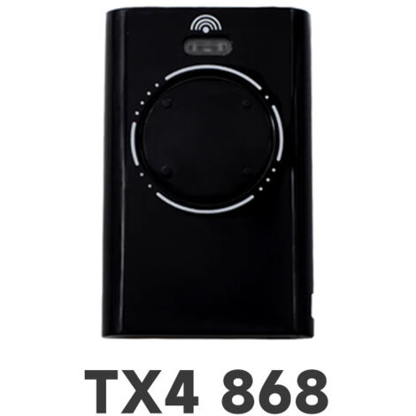 Telecomando per porta garage – trasmettitore con codice rotante 868 MHz, compatibile con sistemi FAAC e SLH, modello XT4 nero-lsw