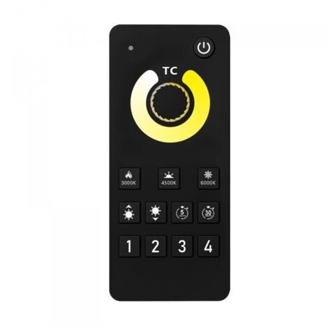 Telecomando RF 2.4G Per Centralina Controller CCT RF 2.4G   3V Con Pile AAA (Escluso)  2 Canali CCT CLC102W Nero