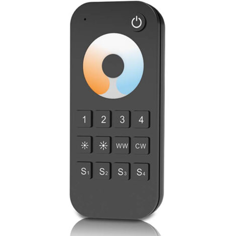 Telecomando RF 2.4GHz Radiocomando CCT Bianco Dinamico Con Disco Touch Per 4 Zone Magnetico Compatibile Con Alimentatore Skydance