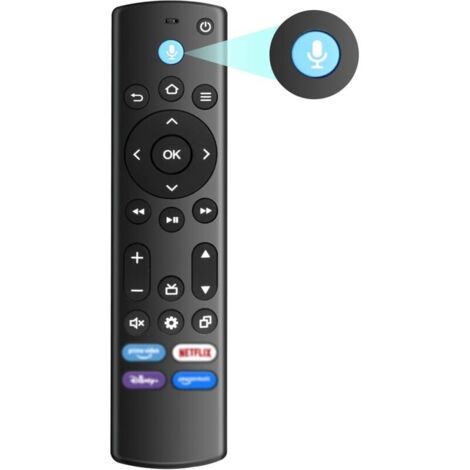 Telecomando sostitutivo per Smart Voice Remote (modello B di quarta generazione), con commutazione vocale intelligente, multi-compatibile e adatto alla maggior parte delle Smart TV.