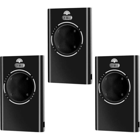 Telecomando trasmettitore per porta da garage a 3 pezzi da 868 MHz, telecomando per cancello a 4 canali compatibile con XT4 868 SLH LR, XT4 868 SLH, XT2 868 SLH LR, XT2 868 SLH (nero)