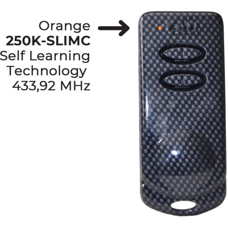 Telecomando Trasmettitore Tau P-250k-slimc K-slim Self Learning Bicanale 433,92