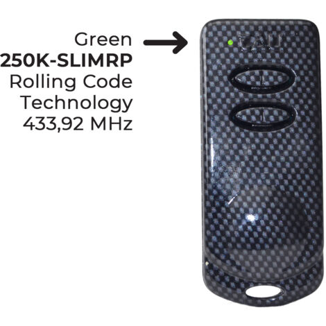 Telecomando Trasmettitore Tau P-250k-slimrp K-slim Rolling Code 2 Canali 433,92
