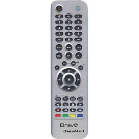 TELECOMANDO UNIVERSALE 4 IN 1 BRAVO - TV + DTT + DVD + SKY MEMORIA BANCHI 4 - 1 pezzo