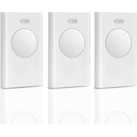 Telecomando universale a 3 pezzi e 2 canali per cancelli XT2 433 SLH LR 433,92 MHz per F433, colore bianco (include 3 batterie extra)