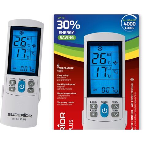 TELECOMANDO UNIVERSALE CONDIZIONATORE CLIMATIZZATORE 4000 CODICI SUPERIOR