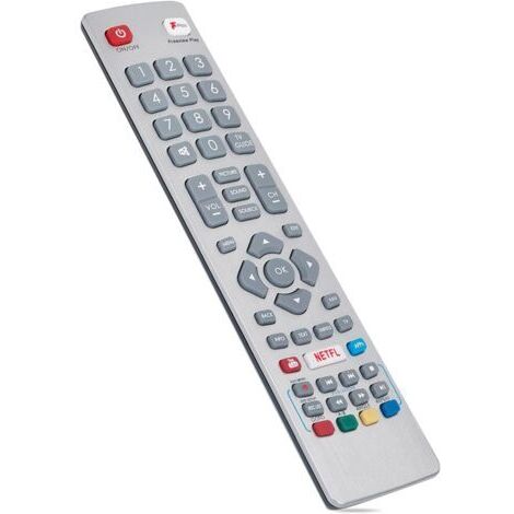 Telecomando universale di ricambio Sharp per Smart TV con 4 pulsanti di scelta rapida, non richiede configurazione.