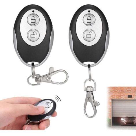 Telecomando universale per cancello, 2 pezzi, telecomando wireless per porta del garage 433,92 MHz con 2 pulsanti