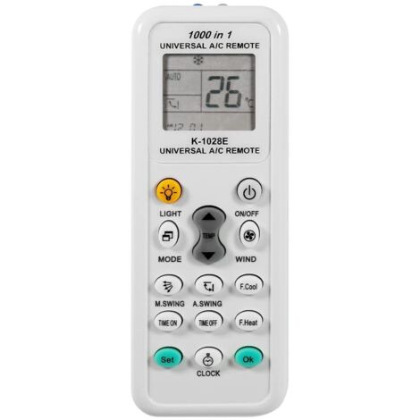 Telecomando universale per condizionatori Compatibile con Aermec, Airwell, ECO, ecc.