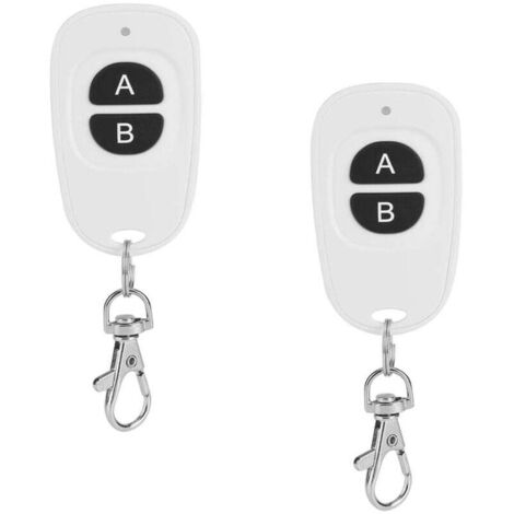 Telecomando universale per porta da garage, trasmettitore wireless a 2 canali da 433 MHz, portata fino a 50 m (2 articoli)