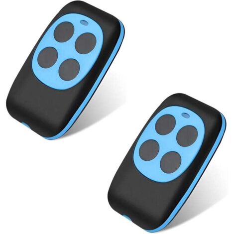 Telecomando universale per porte da garage, codice fisso, wireless, compatibile con 4 pulsanti, copia chiave per porte da garage e auto (2 articoli)